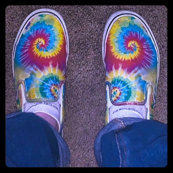 tie dye vans slip on journeys